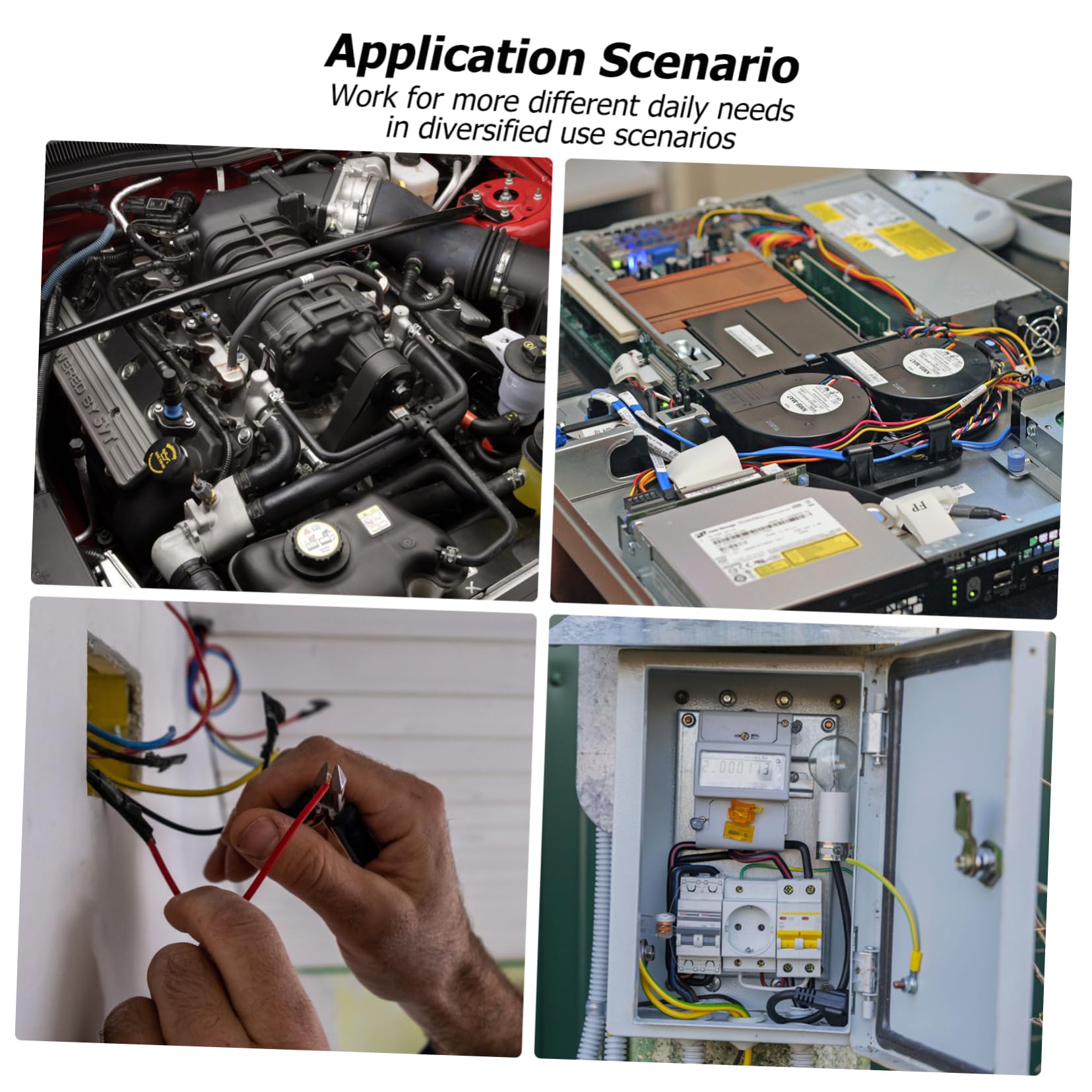 Alipis 5 Cinta de Envoltura de Cableado Autoadhesiva de Alta Temperatura de Cinta para Harness de Automóviles Aislamiento Reducción de Ruido y Protección de Circuitos Eléctricos