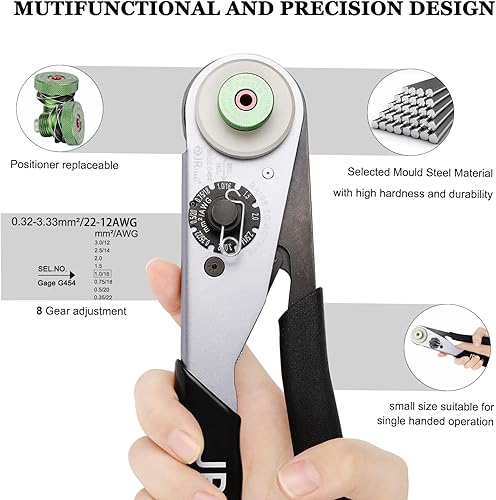 Miniatura 4 de JRready ST6359 Kit de conectores Deutsch, 2 3 4 6 8 12 pines DT, tamaño 16 contactos sólidos 16-20AWG, herramienta de crimpado Deutsch, herramienta