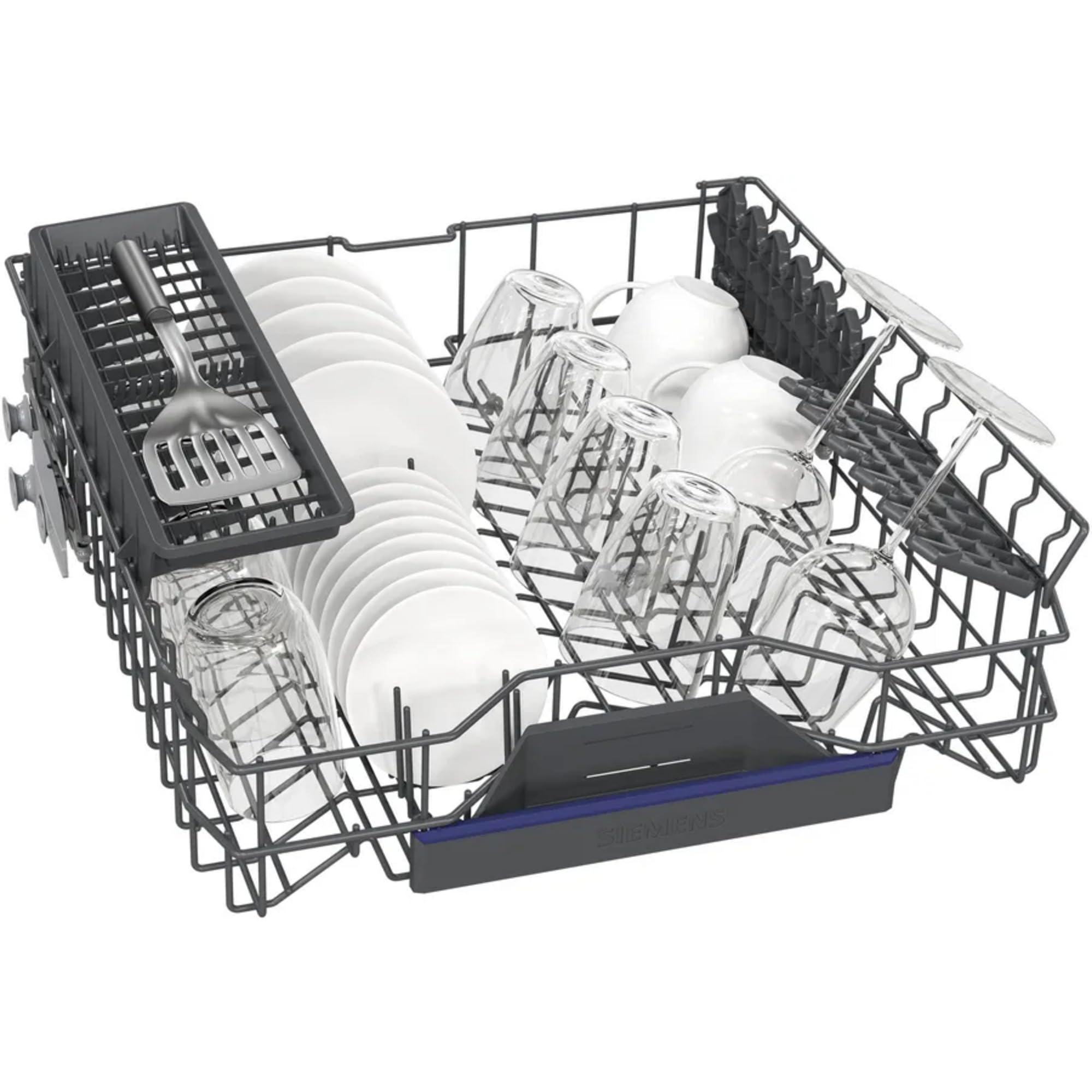 Siemens SX63EX22AE, iQ300 - Lavastoviglie intelligente, completamente integrata, 60 cm, Made in Germany, cestino portaposate, extra silenzioso, varioSpeed, apertura auto, tripla rackMatic, infoLight