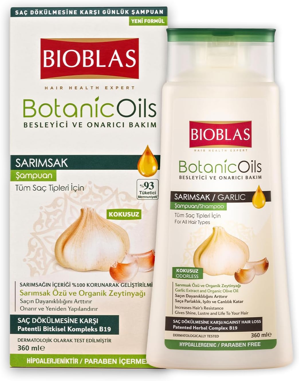 BOTANIC OILS GARLIC SHAMPOO 360ML