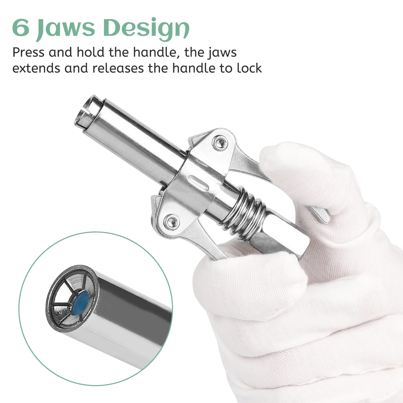 Hevysuo Lot De 2 Pistolets à Graisse Double Poignée Métalliques – Embout Coupleur G Avec Tuyau 30 Cm, Robuste Et Anti-Fuite
