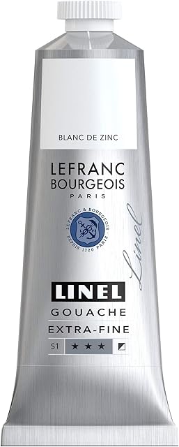 Lefranc & Bourgeois Gouache Paint, Zinc White, 60ml Tube-Gouachefarbe