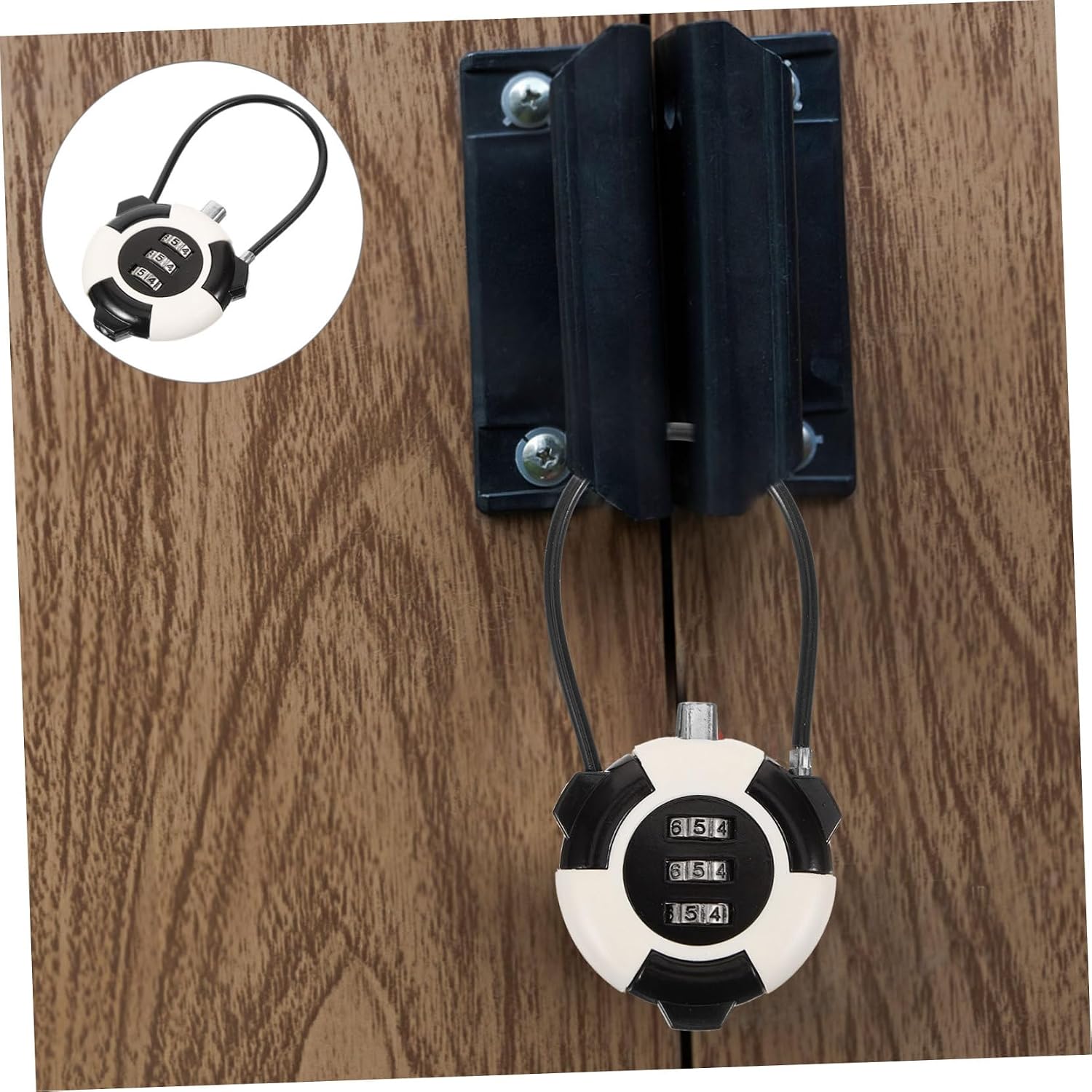 OSALADI Cable Password Lock for Drawer and Cabinet Multi Purpose Security Lock with Resettable Code Stylish Black Wire Rope for Luggage Wardrobe Laptop Bag Travel Use