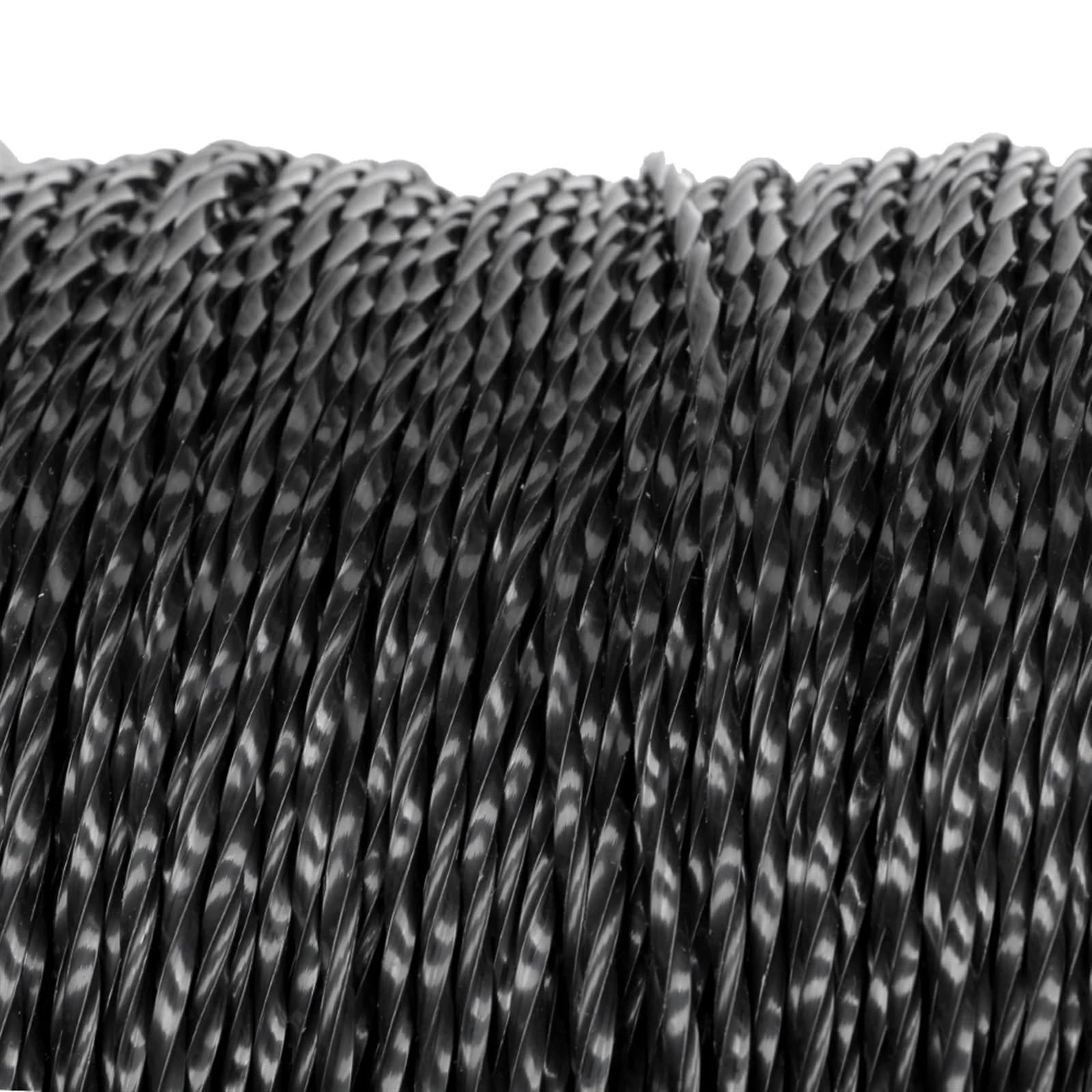 Schwarzer Trimmerfaden, Spiraldrehschnur, 2,7 mm x 264 m, Whipper Snipper Cord