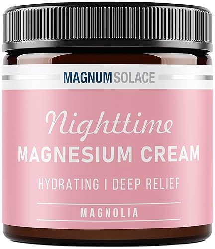 Loción de magnesio  Crema de magnesio nocturna  Aplicar en piernas, brazos o pecho  Cloruro de magnesio tópico  Hecho en Estados Unidos y seguro