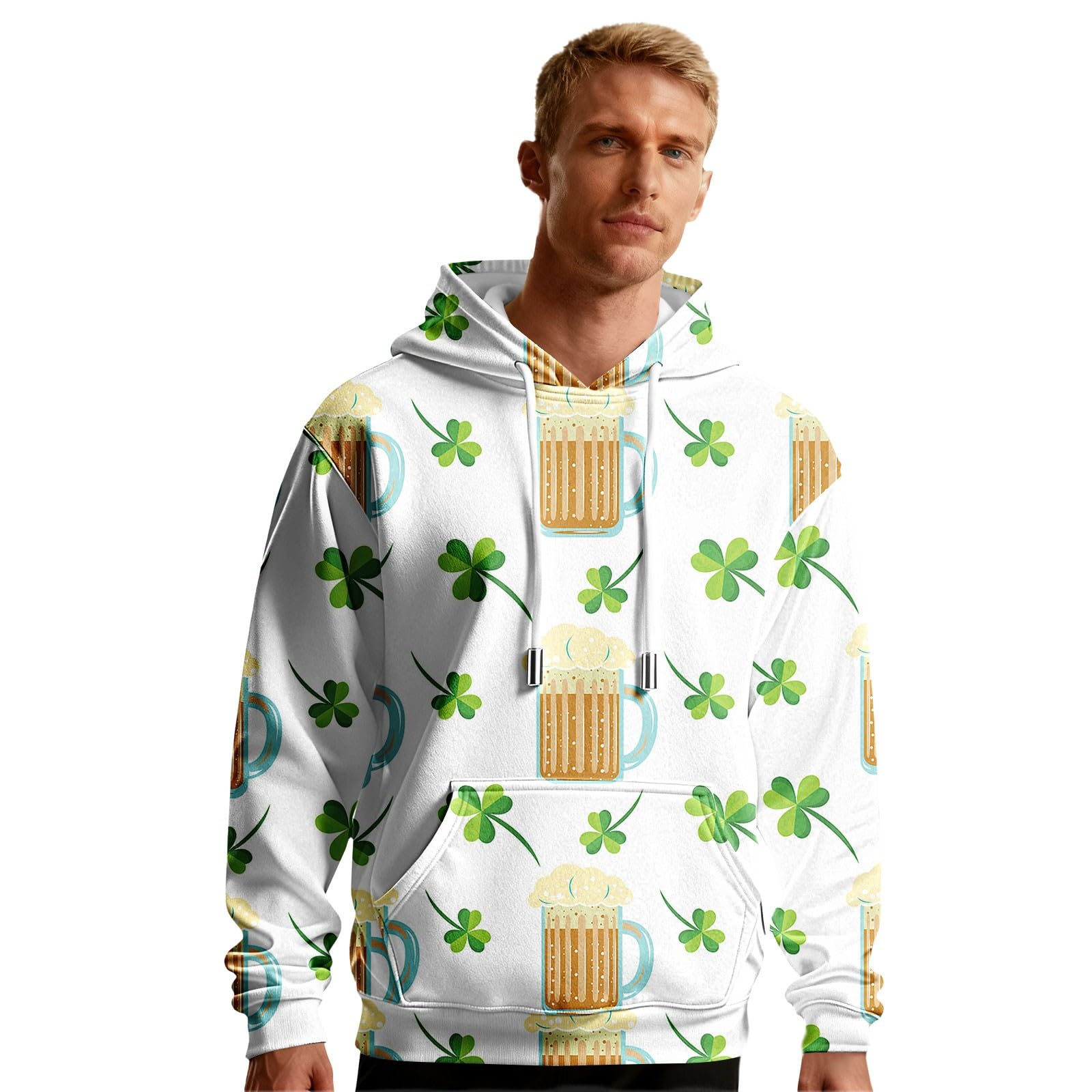 Sudadera con capucha irlandesa de verano en color amarillo pastel talla L para hombre y mujer 6