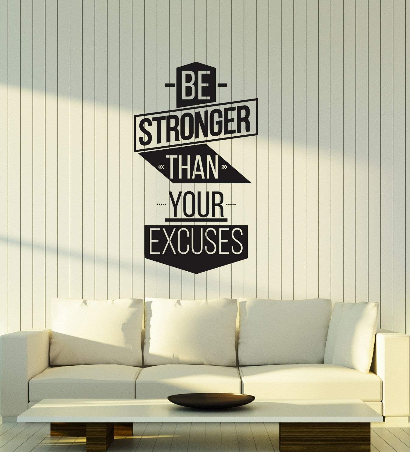 WallStickers4ever Vinyl Wall Decal Motivational Quote Words Inspirational Sports Gym Interior Stickers Mural Large Decor (ig5789) Black