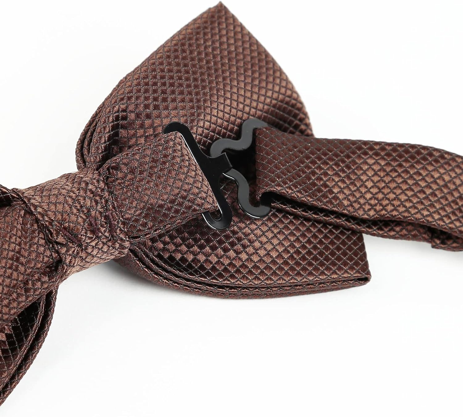 Alizeal Mens Solid Mini Squares Formal Banded Bow Ties - Image 4