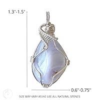 Vista 92 de NEW Designs by Nature Gems Handmade Fire Opal Necklace, October Birthstone Jewelry, With 24 Inch Silver Plated Chain, With a Gift Box, Handmade in