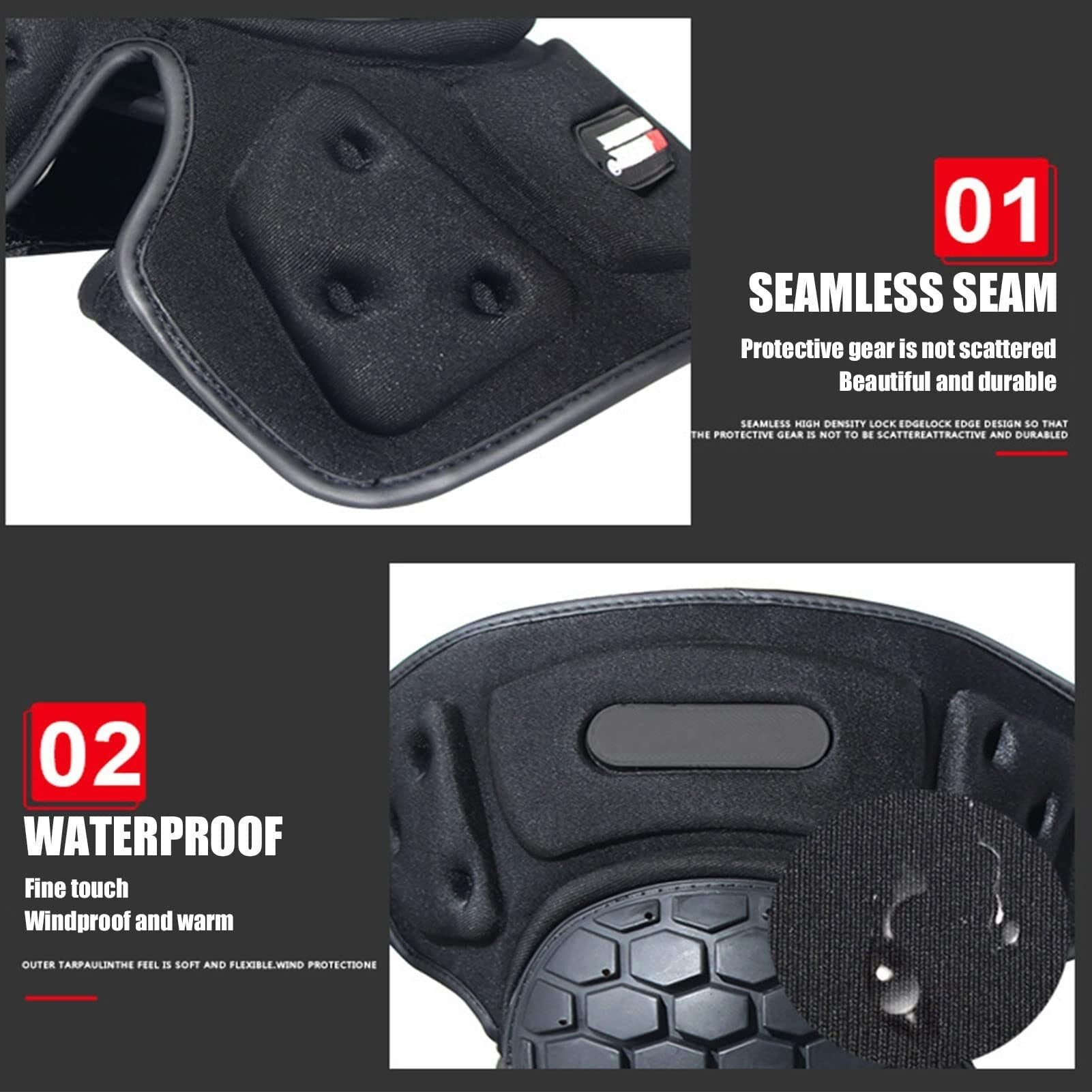 Knieschoner Motorrad Skateboard Knieschützer Set Fallschutz Und Winddicht Und Warm Skateboard Roller Skaten Schutzausrüstung Motocross Ausrüstung Für Erwachsene