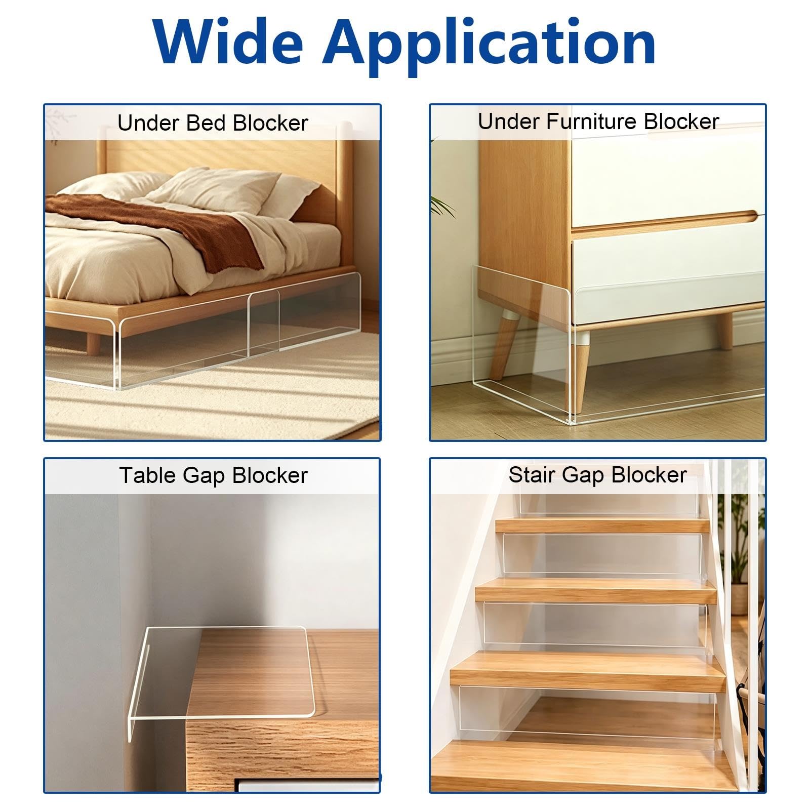Bloqueur sous Lit Protection Escalier Ouvert 10-41 Cm pour Animaux