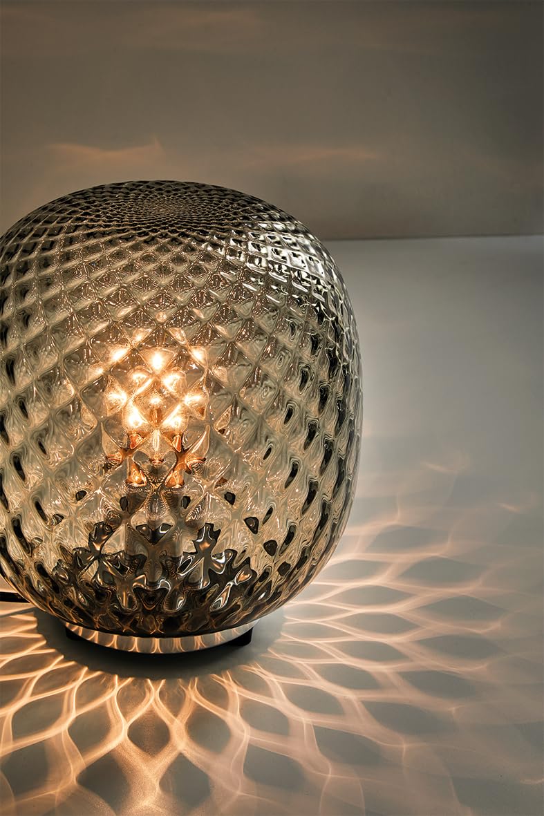 Oban czarna lampa sufitowa z balonem z dmuchanego szkła olejowego, E27, 75 W, grupa Rossini