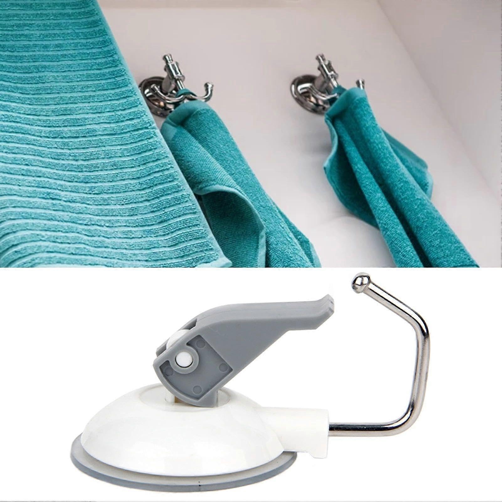JOYHAPPST Suction Cup Hook Strong Bearing Capacity Reusable White Heavy Duty Vacuum Suction Shower H