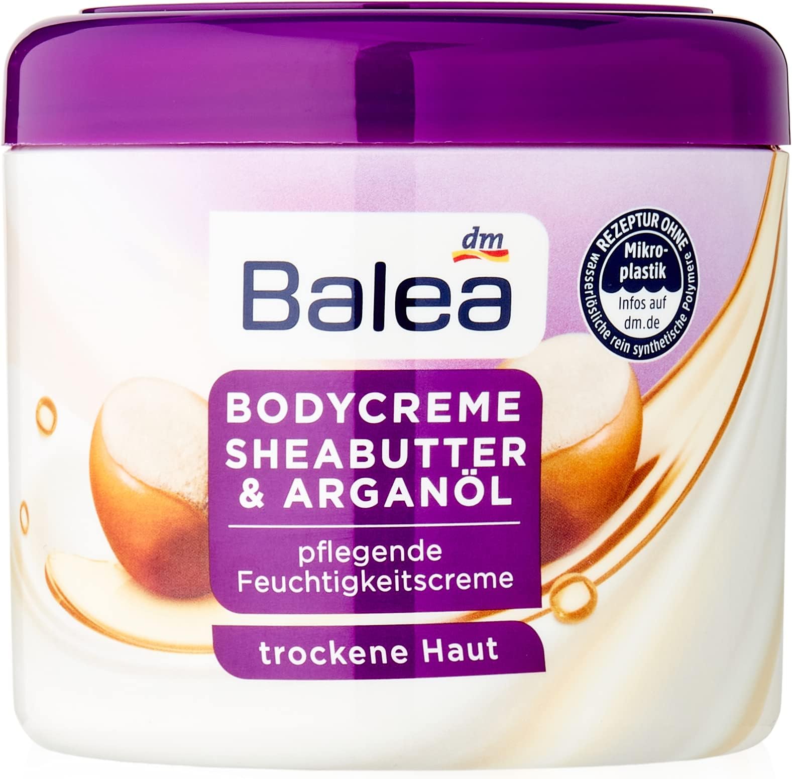Balea Body Cream Shea Butter with Valuable Argan Oil for Dry Skin (500 ml)