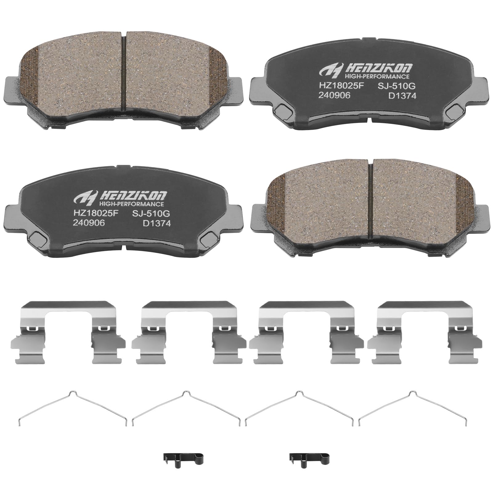 Front Brake Pads Compatible with 2009-2014 2016-2023 Nissan Maxima, 2009-2012 Sentra, 2014-2017 Juke Ceramic Brake Pads with Hardware Replacement(