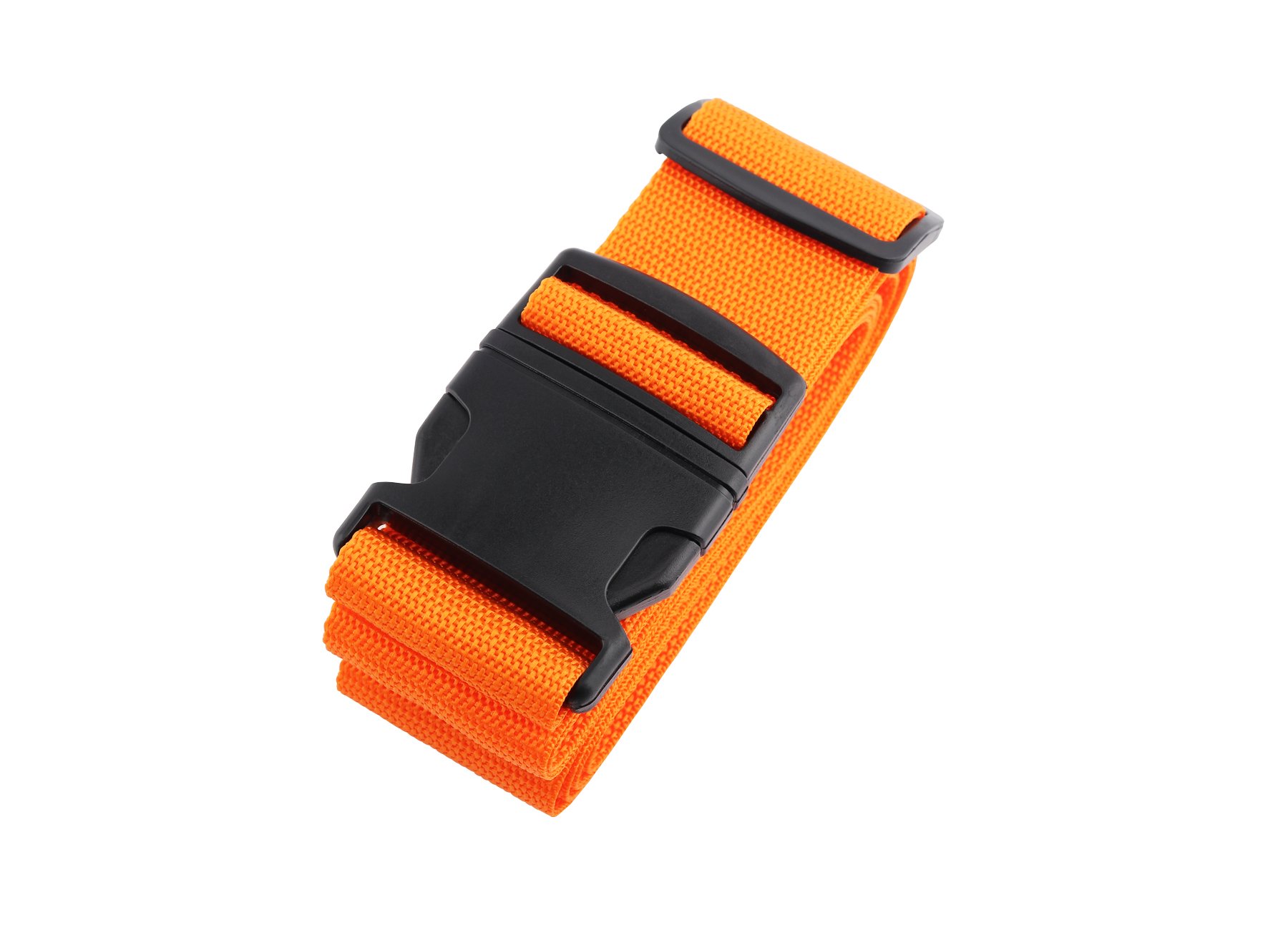 BENCARDO Luggage Straps 1 Pack Orange Color Adjustable Suitcase Security Travel Belt With Tags Pocket