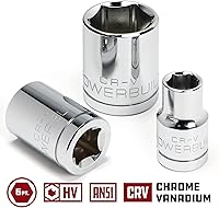 Vista 3 de Powerbuilt 648279 - Zócalo poco profundo de 1/4 pulgadas x 1/2 pulgada y 6 puntos