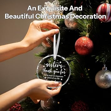 Sister Christmas Ornaments 2026, Sister Ornament for Christmas Decorations, Sisters Gifts from Sisters. Christmas Themed Gift