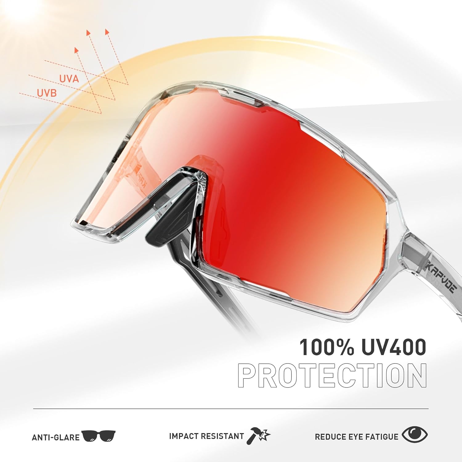 KAPVOE Photochromic Cycling Glasses Sports Sunglasses for Men Women UV400 Protection Bicycle MTB Mountain Bike K160 - Image 5