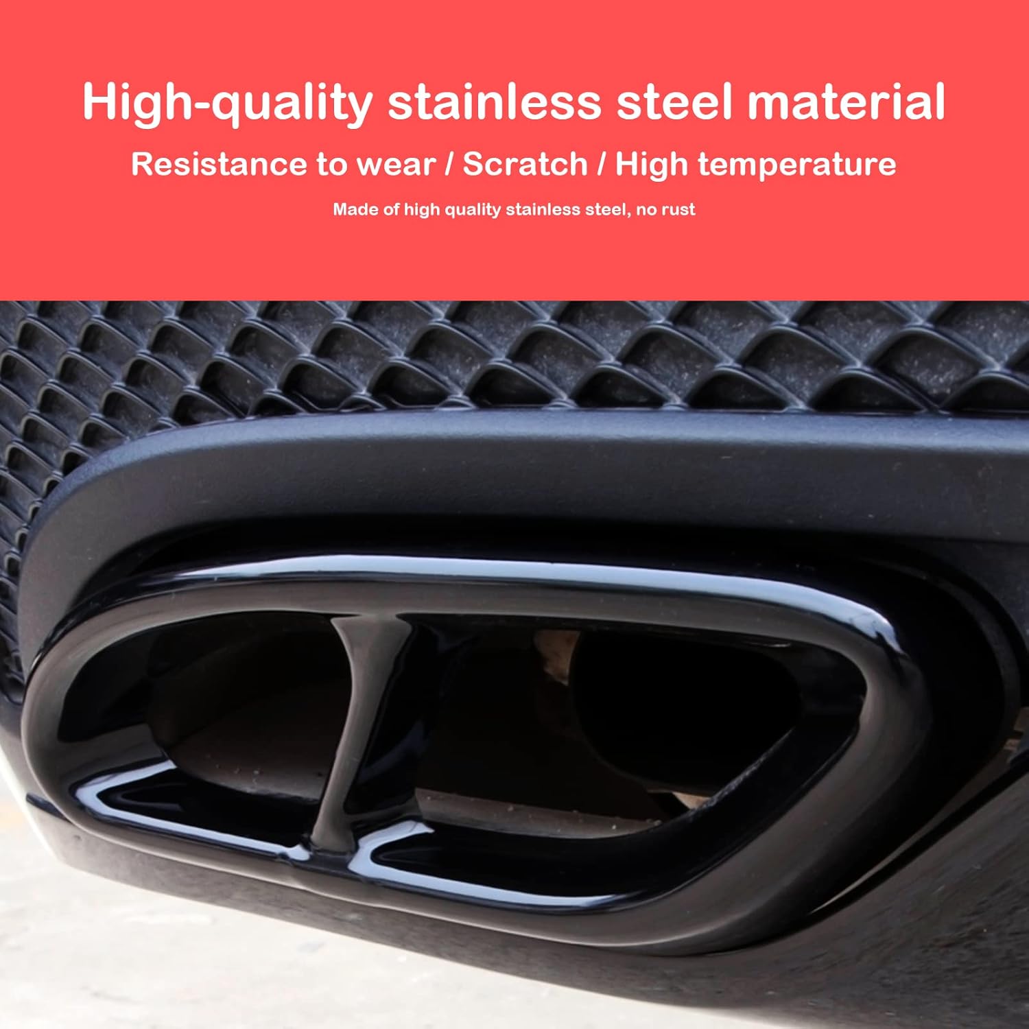 DWVV Car Exhaust Tail Muffler Tip for Mercedes Benz C Class w205, Rear Bumper Pipe Cover for Mercedes Benz E Class w213 (Black)