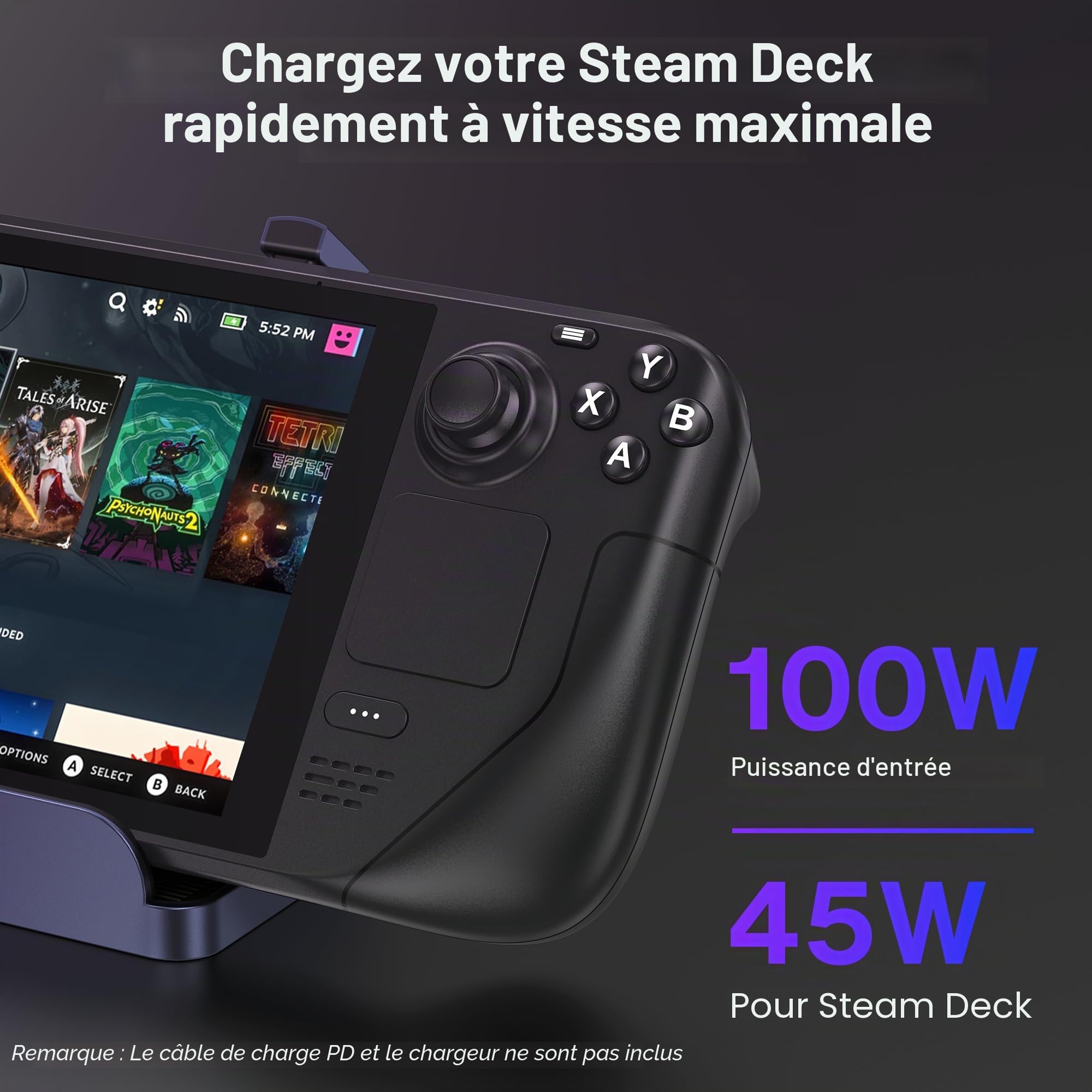 iVANKY 8-en-1 Dock ROG Ally X avec HDMI 2.1 4K@144Hz, 3 Ports USB-A 3.0, Charge USB-C 100W, Ethernet 1Gbps, Station d'accueil Compatible avec ASUS ROG Alloy X/Legion Go/Valve Steam Deck
