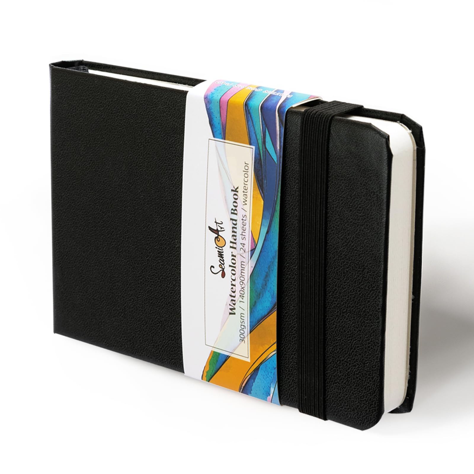 SEAMIART Watercolor Sketchbook Journal 3.5"x5.5" Travel Notebook 24 Sheets