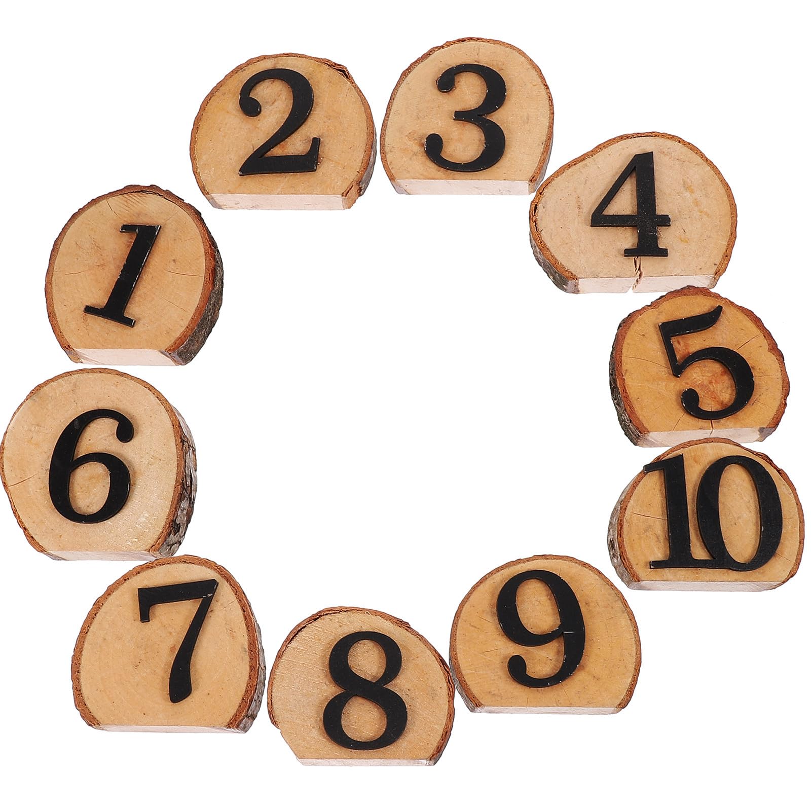 Numéros de table de mariage en bois d'if évitent la casse en réception - 8
