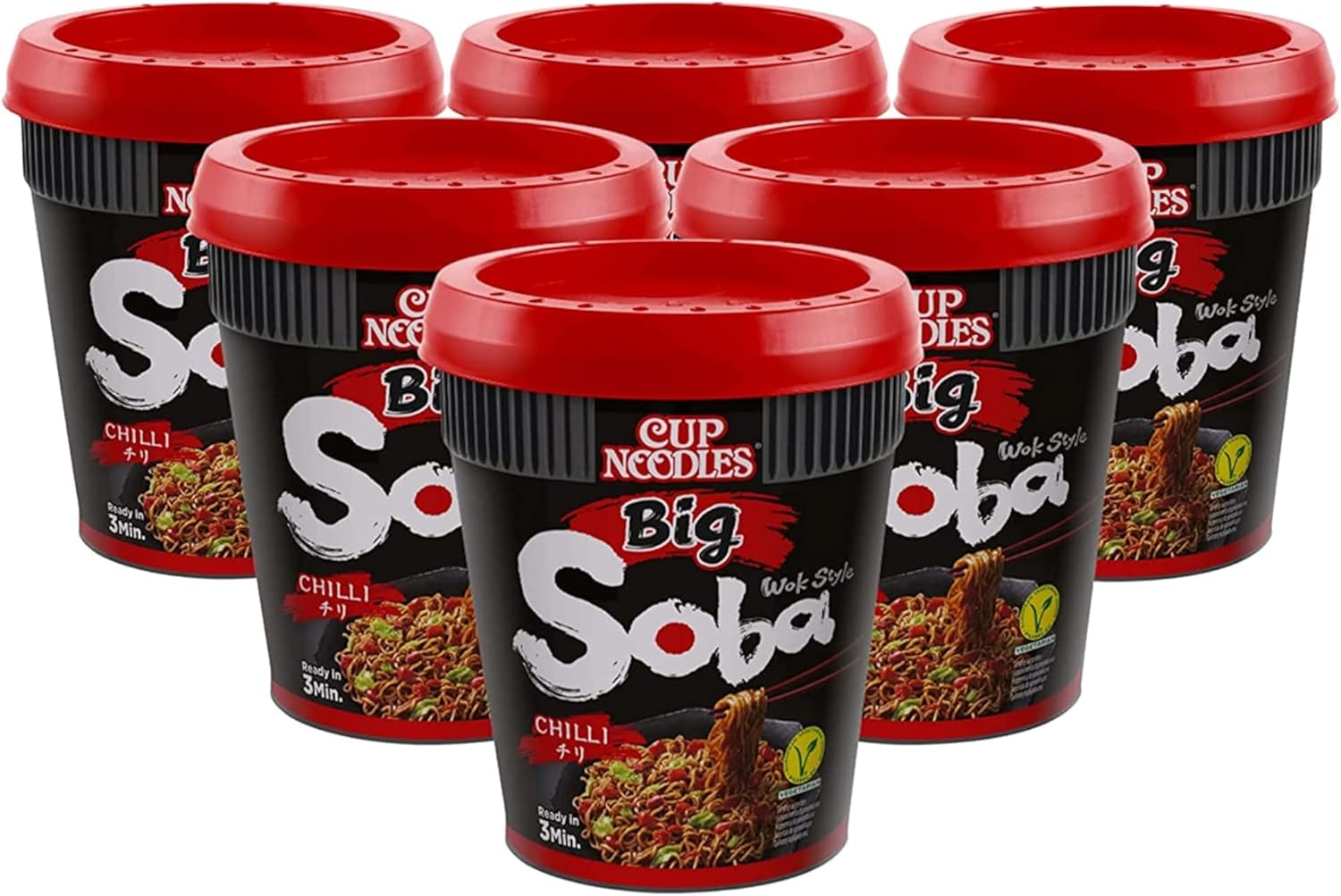 NissinNoodles Big Soba Cups Chilli 6x115g Amazon.co.uk Grocery