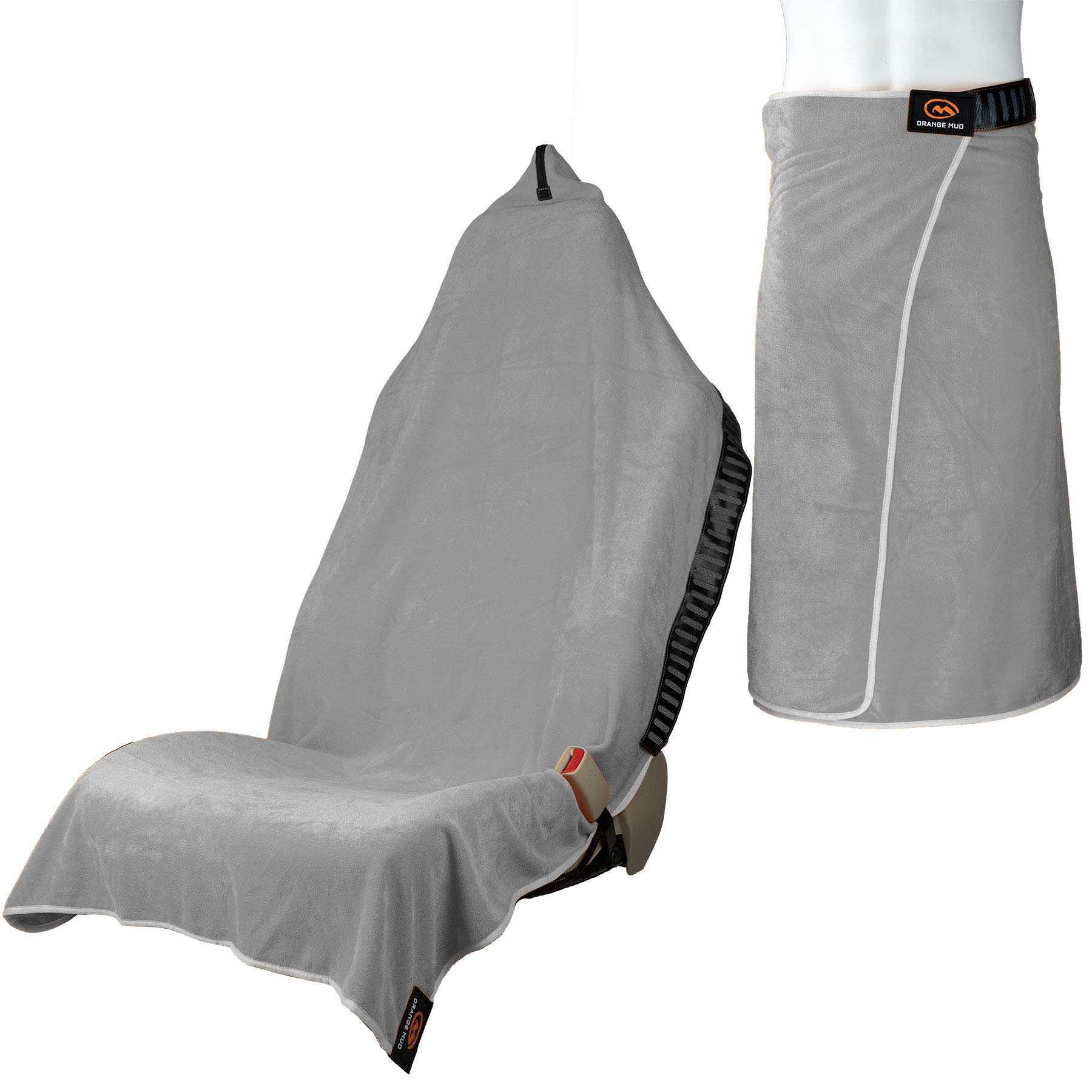 Orange Mud 3in1 Transition Wrap 2.0, Sporthandtuch + Autositz-Cover + Umzieh-Hilfe, Farbe grau