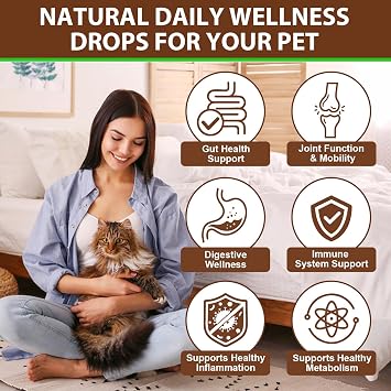 Turkey Tail Mushroom for Cats,Turkey Tail Mushroom Liquid Extract for Immune & Digestive, Joint, Energy,Cat Mushrooms Drop with Turmeric & Probiotic,Faster Absorption- 60ml