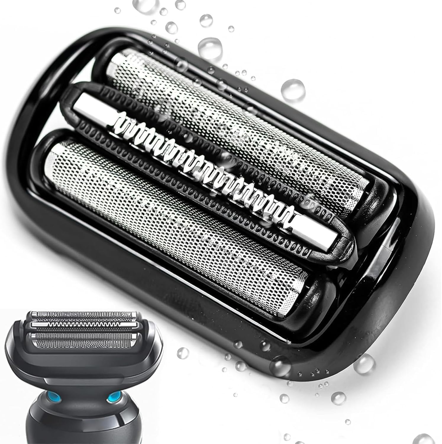 53B - Rejilla de afeitar para Braun Serie 5, cabezal de afeitar de afeitadora compatible con Braun Serie 5 y Series 6, 53B cabezales de afeitar de repuesto para Braun 50-B1200s 50-R1000s 50-B7000cc