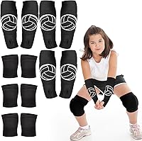 Vista 1 de Sosation 3 Juego de Mangas de Brazo y Rodilleras de Voleibol para Niños, Mangas de Antebrazo Suave con Protección y Abrazadera para Pulgar