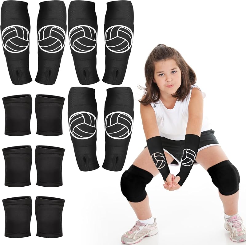3 Set Volleyball Sleeves Knee Pads Kids Pack
