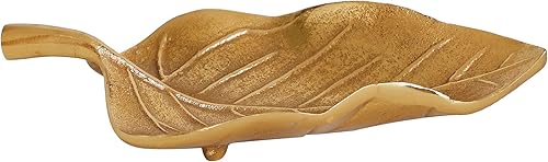 Miniatura 8 de Bandeja decorativa de hojas doradas Rely+ para decoración del hogar, joyas y pequeños accesorios