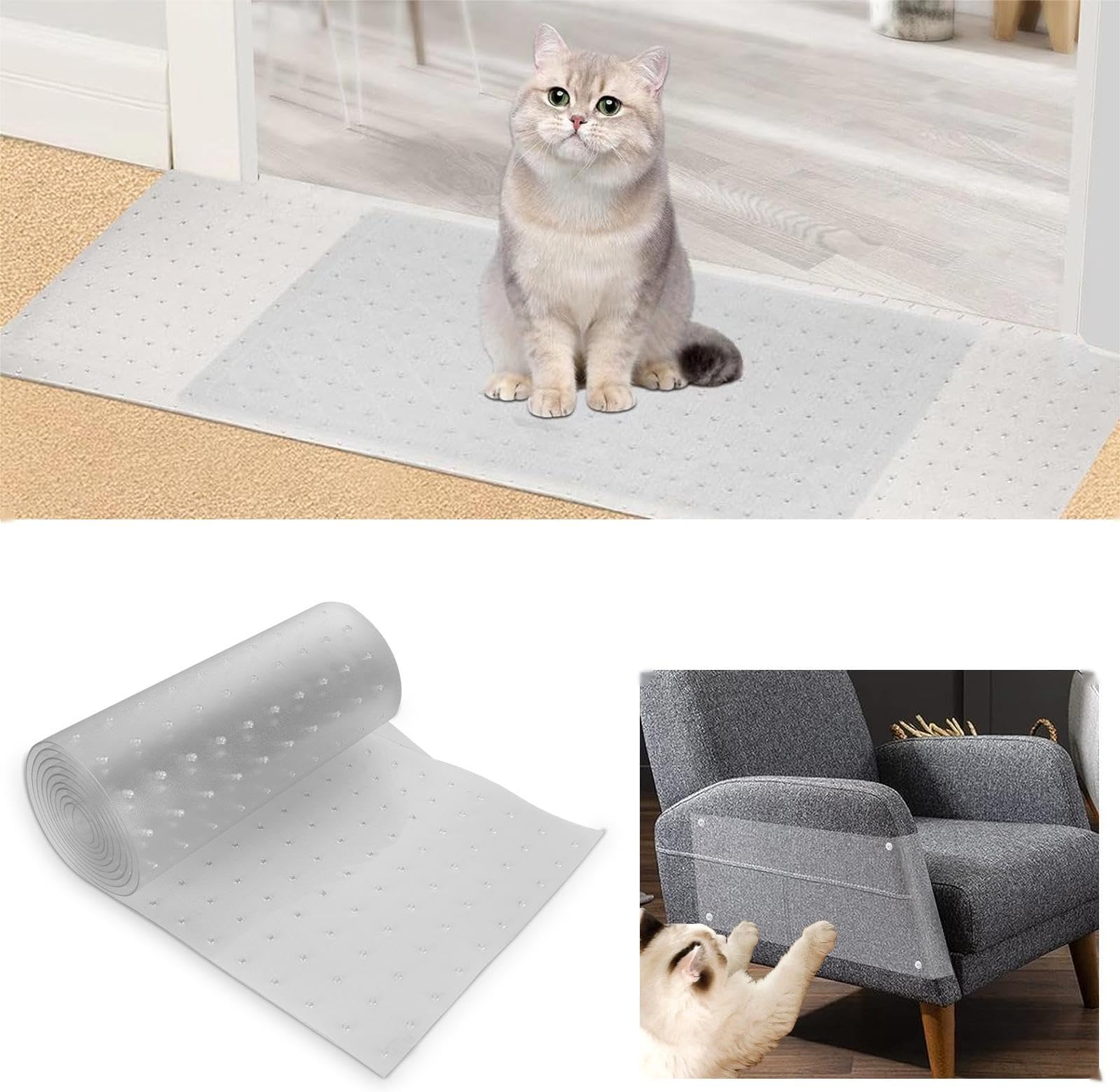 CertBuy Cat Doorway Carpet Protector, 8.2Ft/2.5M Cat