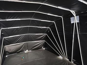 Ikuby Medium Carport, Car Shelter, Car Canopy, Car Garage, Car shed, Car House, Car Park, Foldable, Retractable, Lockable, Durable Shelter (Black, Medium)