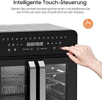 iceagle 23L Olajmentes Légfrissítő Kettős Zóna Francia Ajtó 2200W 15 Program 8
