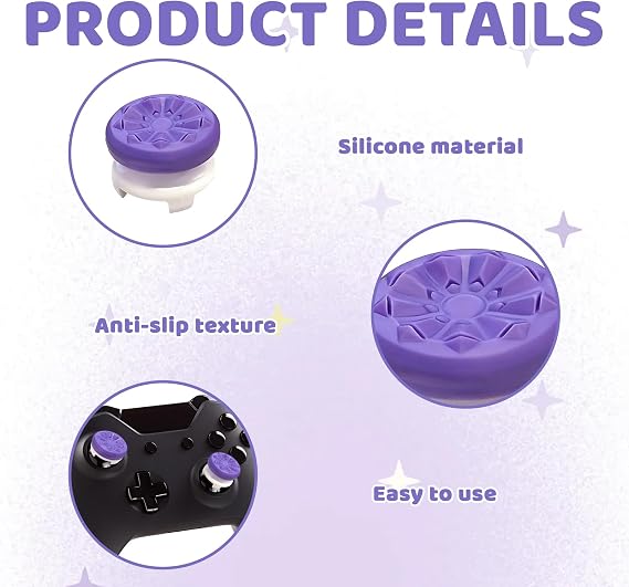 Controller Grips For Ps5 Thumb Grips, Control Freaks Ps5, Performance Thumbstick Caps For Ps4/Ps5 Controller,3d Texture Silicone Joystick Grips For Enhanced Gaming Accuracy(High-Rise & Mid-Rise)