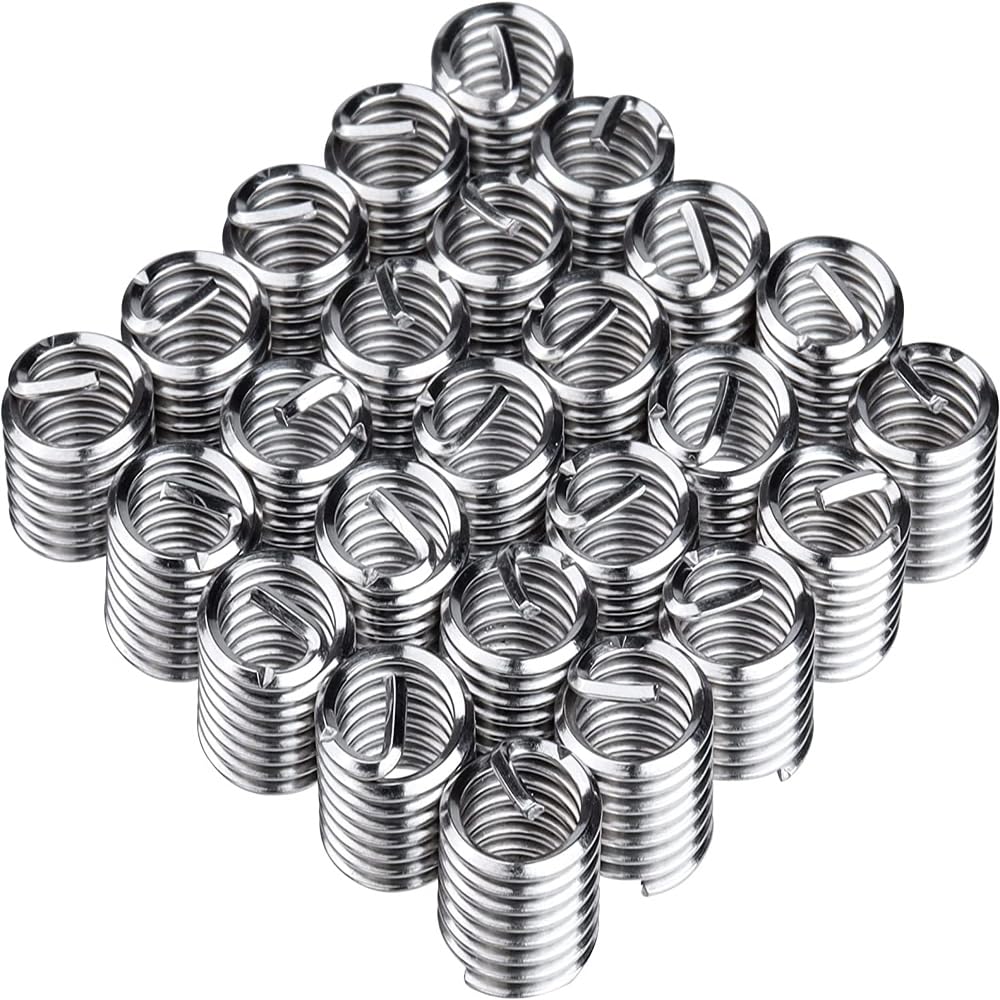 Kit di riparazione per filettatura M6 x 1,0 mm, per inserire filettatura metrica a strisce di riparazione del rubinetto manuale Helicoil per inserirlo, kit di recupero filettato