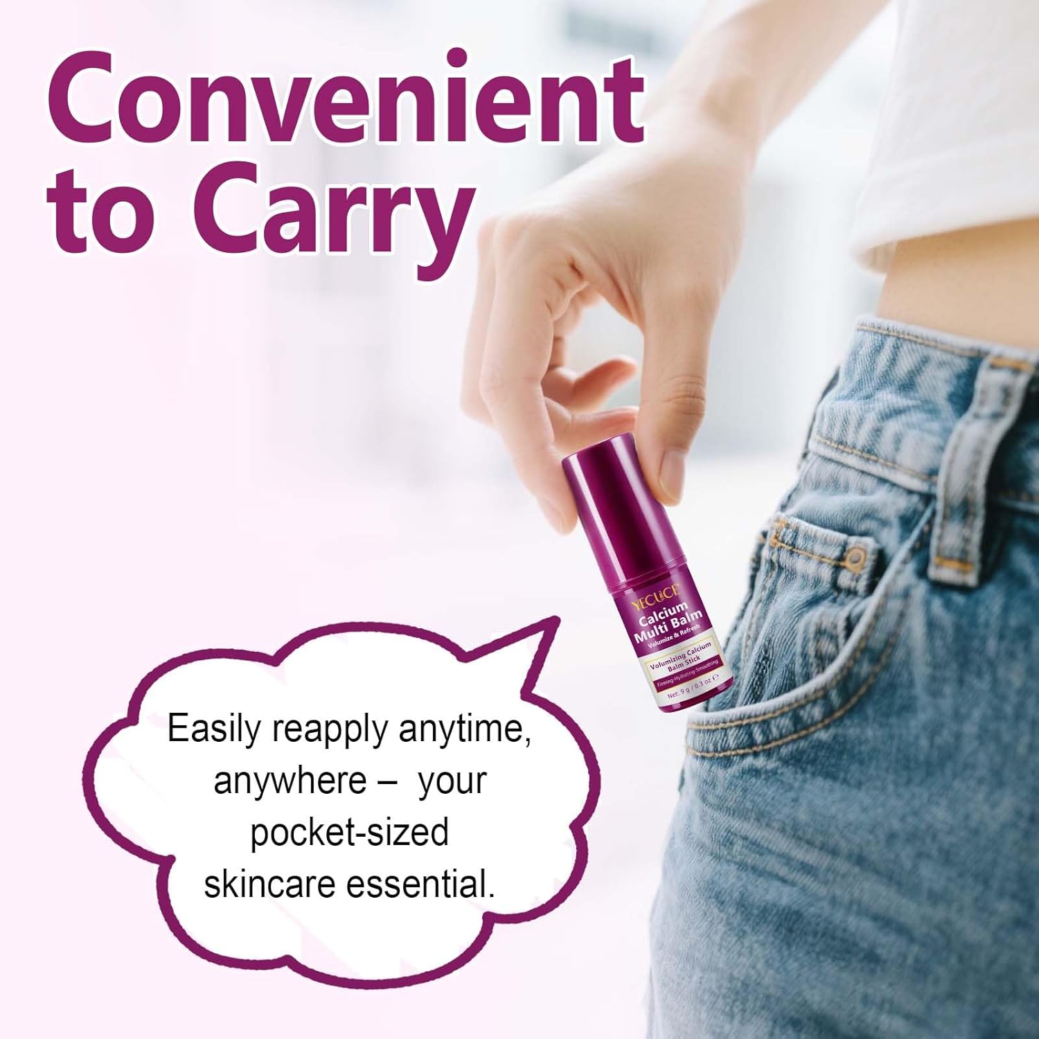 NIFEISHI Calcium Volume Multi Balm Stick, (2pcs) Calcium Volume Balm, Anti Wrinkle, Firming & Moisturizing, Hydrating, Lifting Cream for Lip, Eye, Face, Neck- Suitable for All Skin Types 0.3oz - Image 8