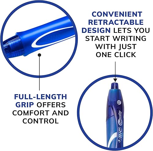 Vista 27 de BIC Cristal Xtra Smooth, pluma con bolígrafo mediano (1.0mm), caja de conteo 24, negro, 12 unidades, Negro