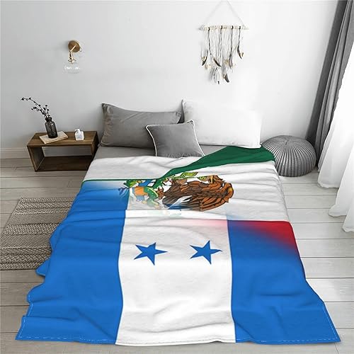 Miniatura 5 de Manta ligera de franela de forro polar con la mitad de México, mitad de México, manta cálida y acogedora para ropa de cama y sofá de invierno, 50 x