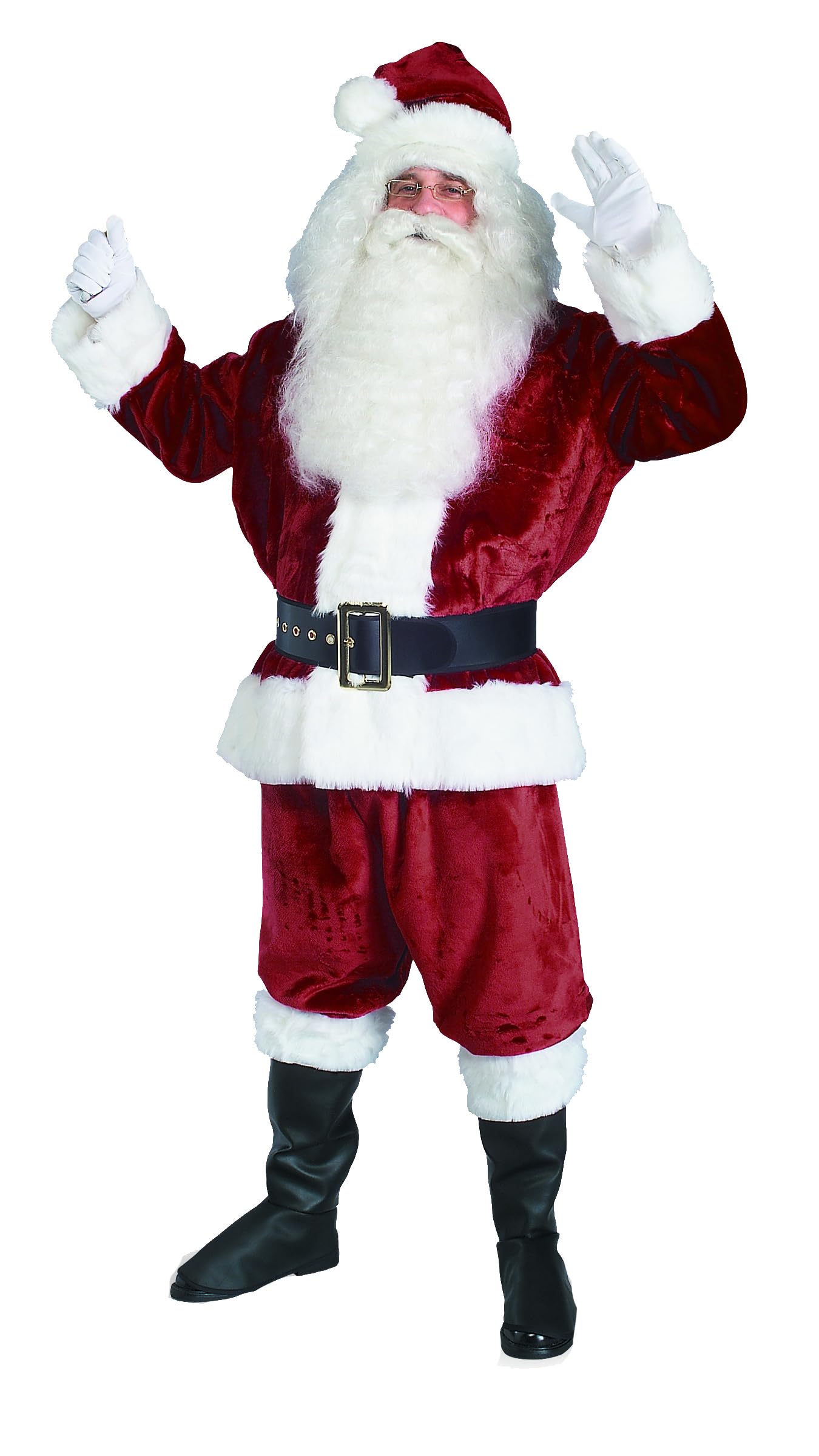 Rubies Adult Deluxe Crimson Imperial Plush Santa Suit