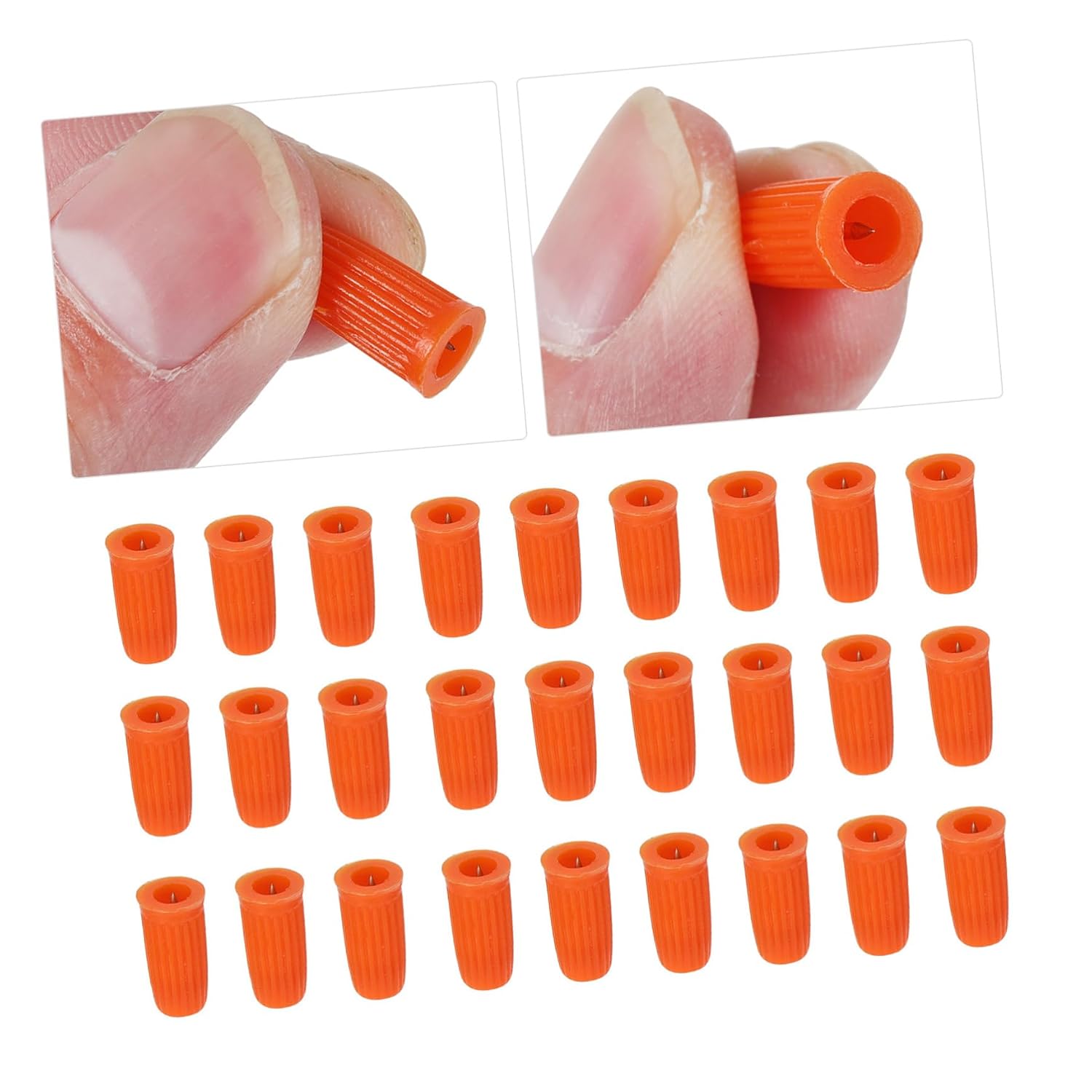 Glue Piercing Needles 100Pcs Plastic Replacement Heads for Eyelash Bottles