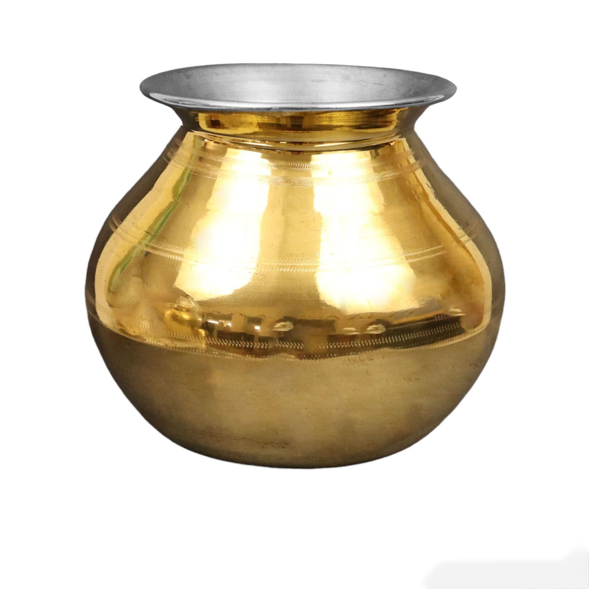 Putrika Traditional Handcrafted Brass Utensil Pongal Pot| Pongal Paanai | Cookware|Urli|Heavy Weight Pot |Sankranthi Festival|Pot Inner TIN Coating[Weight: 795gm] (7 inch Pot) (B0CR1L4ZB2) Amazon Price History, Amazon Price Tracker