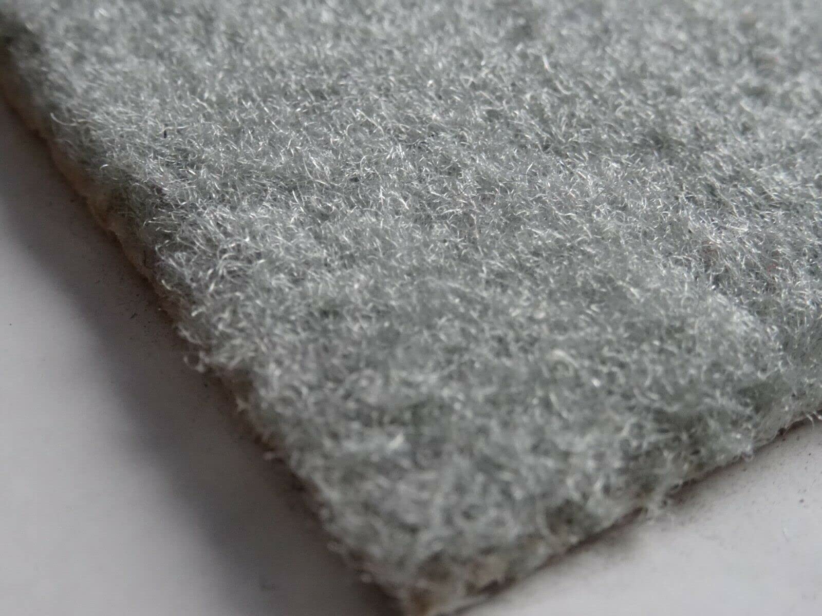 Moquette événementielle en velours Gamma B1 | Revêtement de sol ignifugé pour expositions, argent, Découpe (2m de large / 19m de long)
