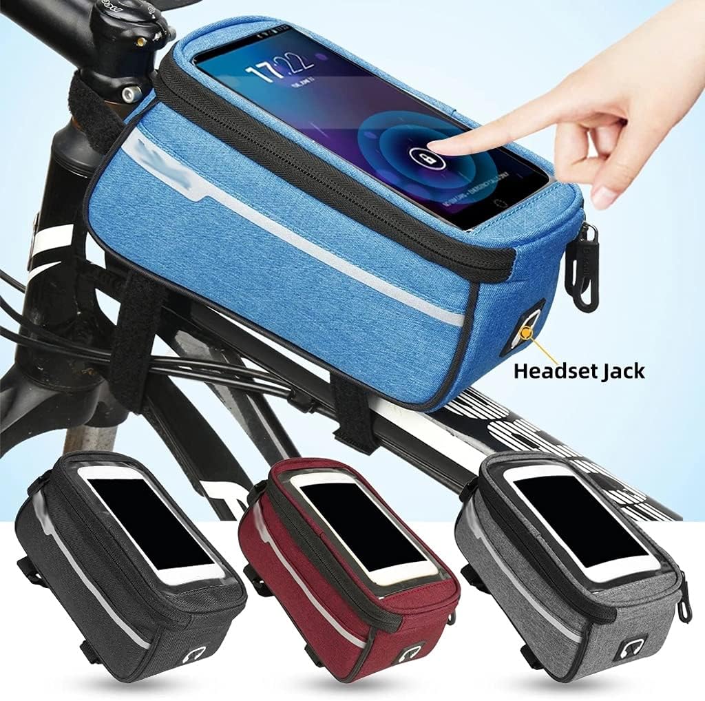 Bicycle Bag for Cell Phone Cycling Front Frame Tube for Smart Under 6ins Waterproof Panniers Bags Accessories image 3