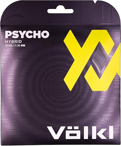 VOLKL Psycho Hybrid | Cuerda de raqueta de tenis | Power Fiber II + Cuerda Cyclone | Feel & Spin | Cuerda de copolímero de diez lados