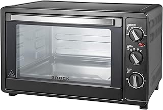 brock Electronic to-6001-b four électrique Grande, 2200 W, 60 litres, 0 décibels, Acier inoxydable, 4 vitesses, Noir