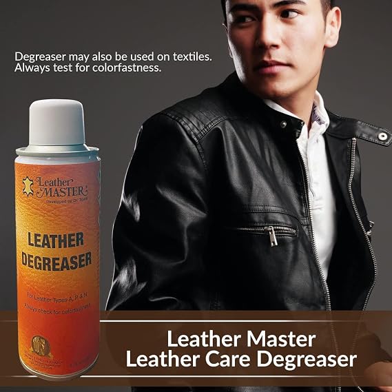 LEATHER MASTER Leather Care Degreaser (6.76 oz.)-The Ultimate Leather Cleaner Degreaser Spray For Any Leather Cleaning & Detailing Kit | Perfect For Leather Carpet, Car Interior, Furniture
